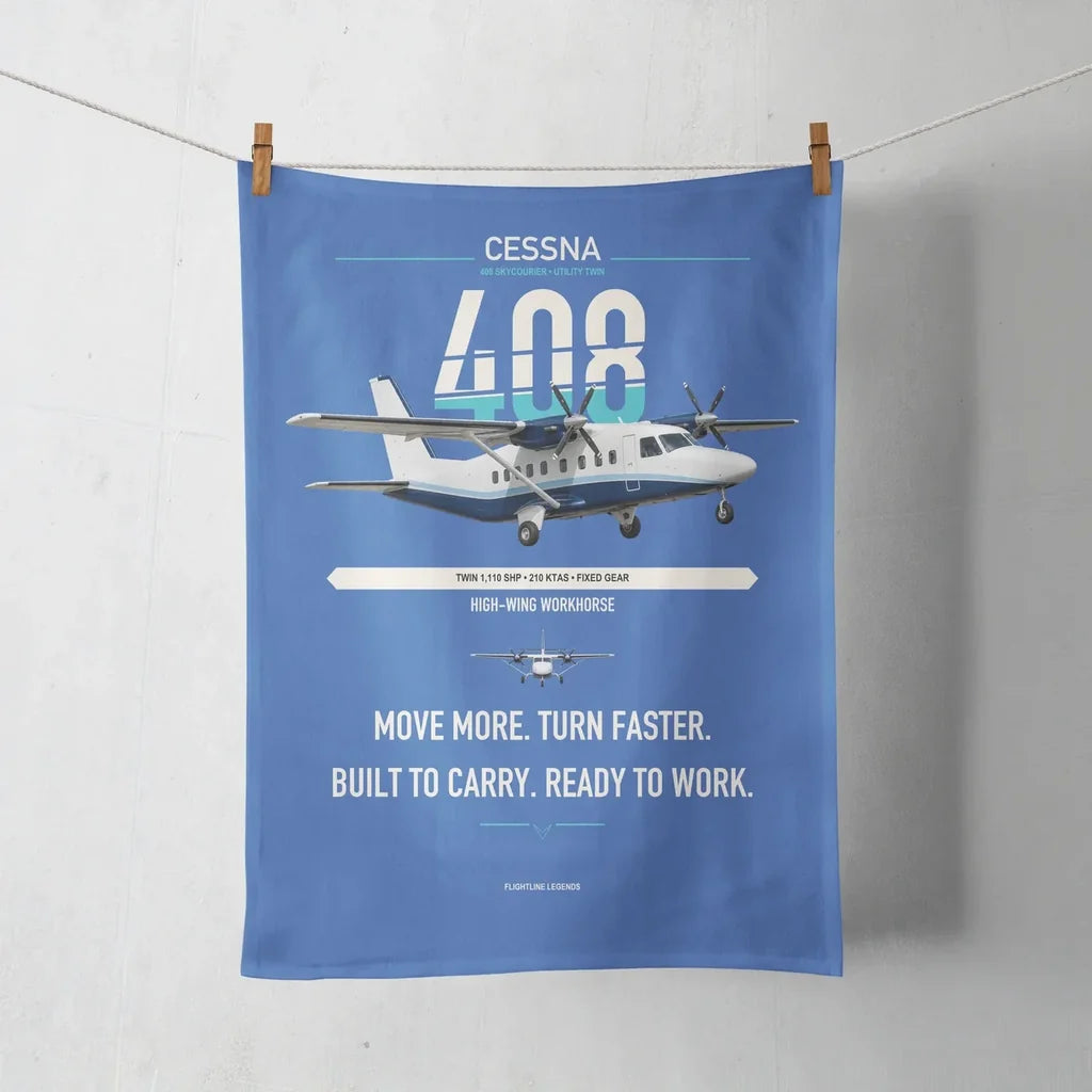 Cessna 408 SkyCourier design on blue towel