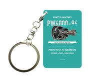Thumbnail for PW4000-94 Key Chain design on turquoise key chain