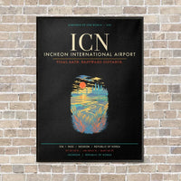 Thumbnail for Incheon International Airport ICN - Canvas Framed - Black