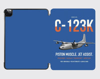 Thumbnail for C-123K Provider design on blue ipad tablet case