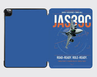 Thumbnail for Saab JAS 39C Gripen design on blue ipad tablet case