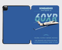 Thumbnail for Bombardier Learjet 60XR design on blue ipad tablet case