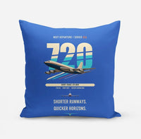 Thumbnail for Boeing 720B design on blue pillow