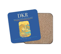 Thumbnail for Leopold Sedar Senghor International Airport (DKR) design on blue 1 piece coaster
