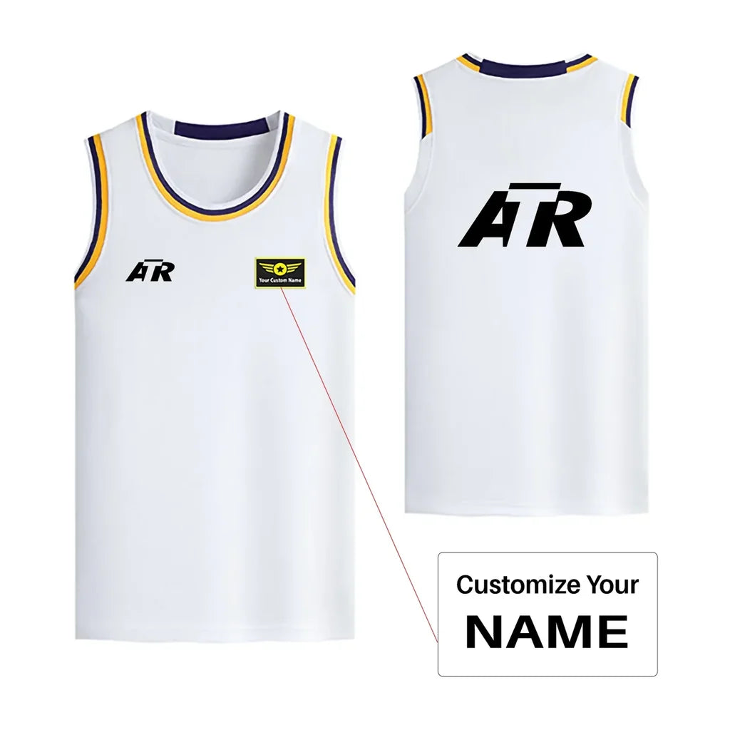 ATR & Text Designed Basketball Style Sports Tank Tops - view 15