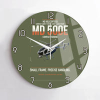 Thumbnail for MD Helicopters MD 500E design on green army no frame wall clock