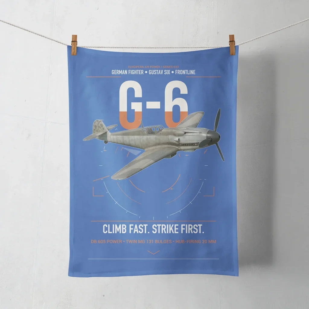 Messerschmitt Bf 109G-6 design on blue towel