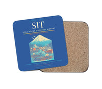 Thumbnail for Sitka Rocky Gutierrez Airport (SIT) design on blue 1 piece coaster