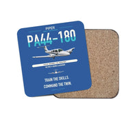 Thumbnail for Piper PA-44-180 Seminole design on blue 1 piece coaster