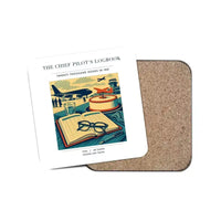Thumbnail for The Chief Pilot's Logbook - Designed Coasters design on white 1-piece