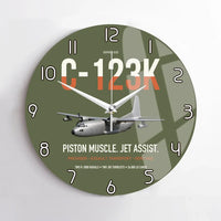 Thumbnail for C-123K Provider design on green army no frame wall clock