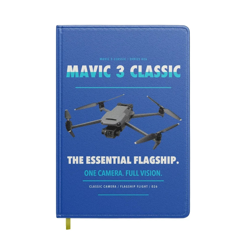 DJI Mavic 3 Classic design on blue notebook