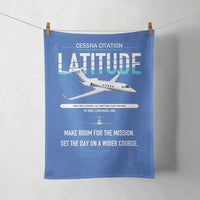 Thumbnail for Cessna Citation Latitude design on blue towel