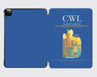 Thumbnail for Cardiff Airport (CWL) design on blue ipad tablet case