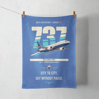 Thumbnail for Boeing 737 MAX 8 design on blue towel
