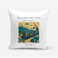 Thumbnail for VINTAGE G4527 - The Spare Parts Train - Designed Pillows design on white