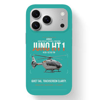 Thumbnail for Airbus H135 Juno HT1 design on turquoise magsafe iphone case, for iPhone 17 Pro