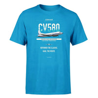 Thumbnail for Convair 580 design on turquoise single side