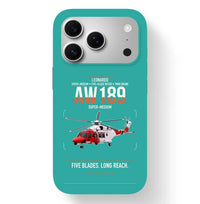 Thumbnail for Leonardo AW189 design on turquoise magsafe iphone case, for iPhone 17 Pro