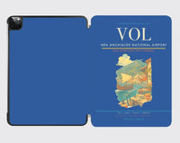 Thumbnail for Nea Anchialos National Airport (VOL) design on blue ipad tablet case