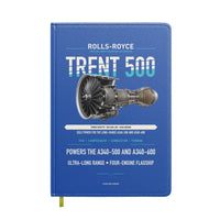 Thumbnail for TRENT 500 design on blue notebook