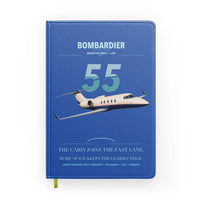 Thumbnail for Bombardier Learjet 55 design on blue notebook