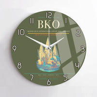 Thumbnail for Modibo Keita International Airport (BKO) design on green army no frame wall clock