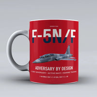Thumbnail for F-5N F Adversary design on red ceramic mug, double-side print