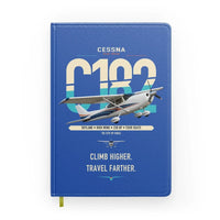 Thumbnail for Cessna 182 Skylane design on blue notebook