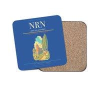 Thumbnail for Weeze Airport (NRN) design on blue 1 piece coaster
