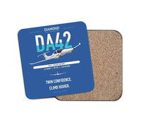 Thumbnail for Diamond DA42-VI design on blue 1 piece coaster