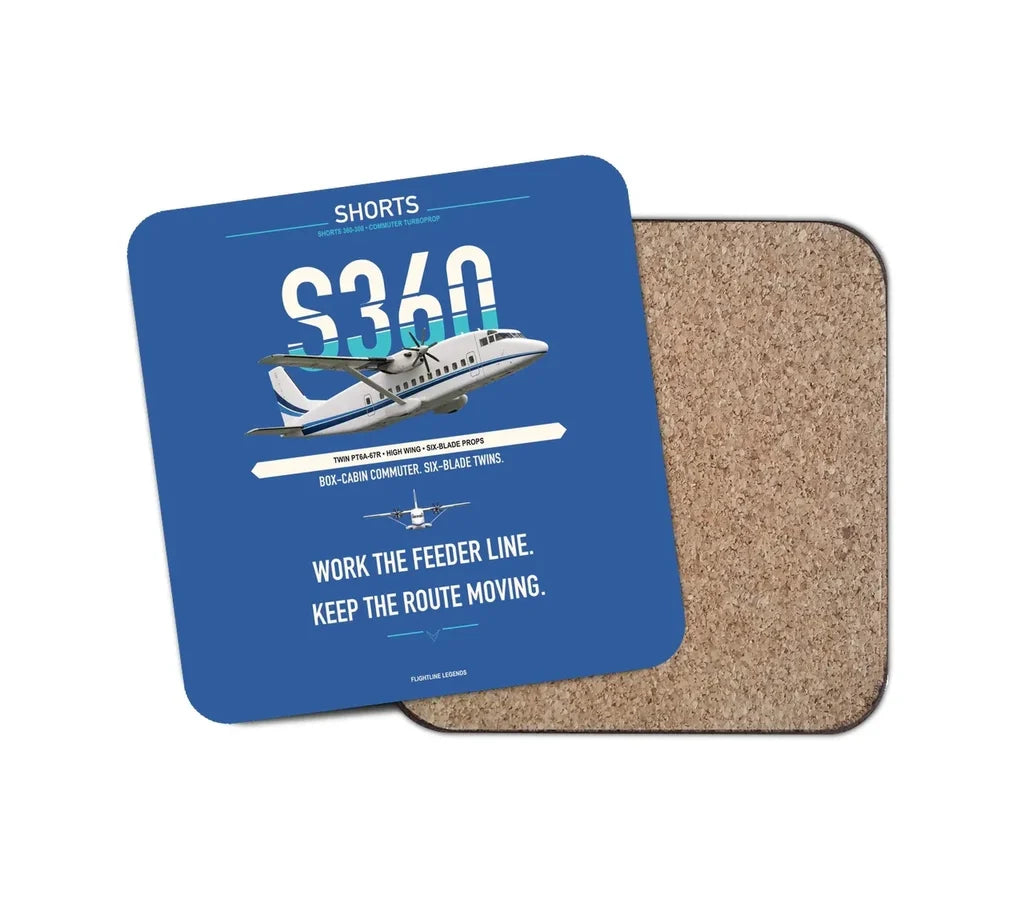 Shorts 360-300 design on blue 1 piece coaster