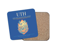 Thumbnail for Udon Thani International Airport (UTH) design on blue 1 piece coaster