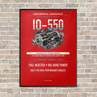 Thumbnail for IO-550 vertical canvas print - framed - red background