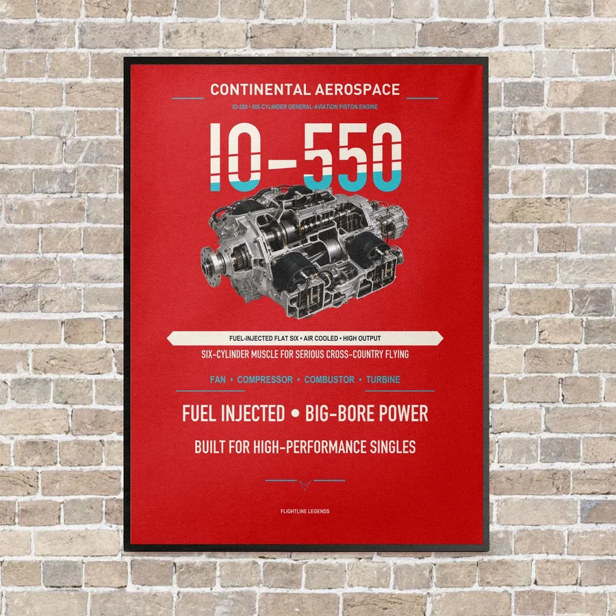 IO-550 vertical canvas print - framed - red background