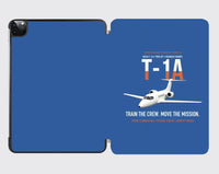 Thumbnail for T-1A Jayhawk Advanced Jet Trainer design on blue ipad tablet case