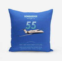 Thumbnail for Bombardier Learjet 55 design on blue pillow