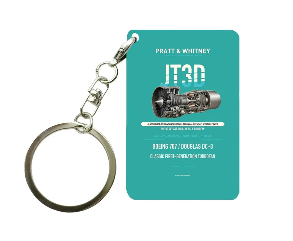 JT3D Key Chain design on turquoise key chain