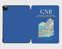 Thumbnail for Grenoble-Isère Airport (GNB) design on blue ipad tablet case