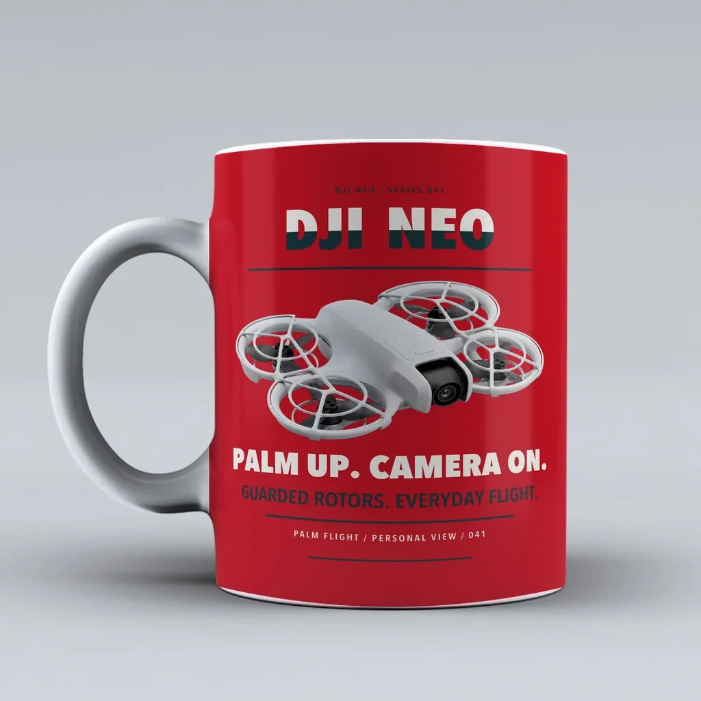 Neo Mug design on red dji