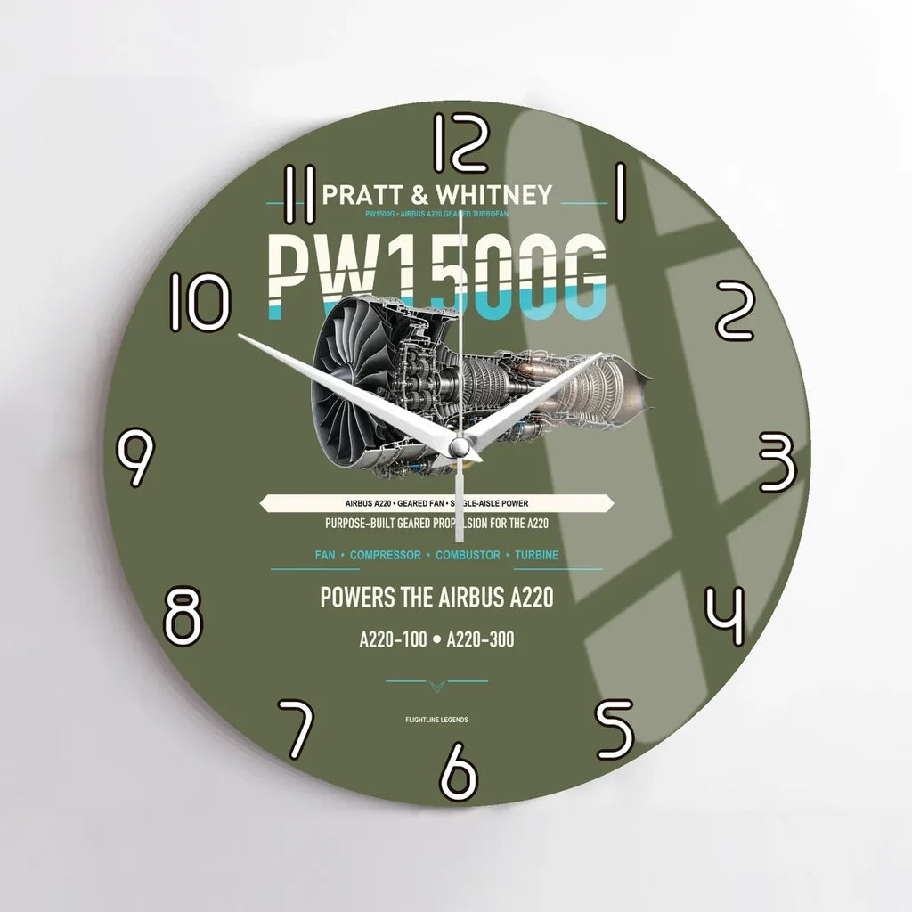 PW1500G design on green army no frame wall clock
