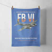 Thumbnail for de Havilland Mosquito FB VI design on blue towel