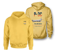 Thumbnail for P-3C Orion design on yellow double-side hoodie, double-side print