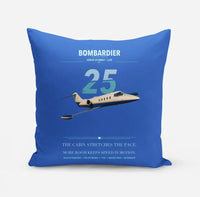 Thumbnail for Bombardier Learjet 25 design on blue pillow