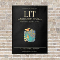 Thumbnail for Bill and Hillary Clinton National Airport - Adams Field Little Rock LIT - Canvas Framed - Black