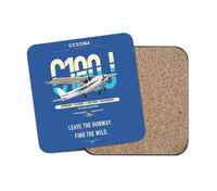 Thumbnail for Cessna 180J Skywagon design on blue 1 piece coaster