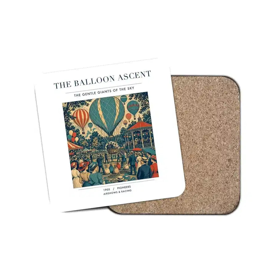 The Balloon Ascent - Designed Coasters design on white 1-piece