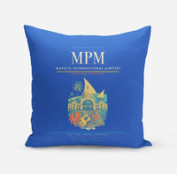 Thumbnail for Maputo International Airport (MPM) design on blue pillow