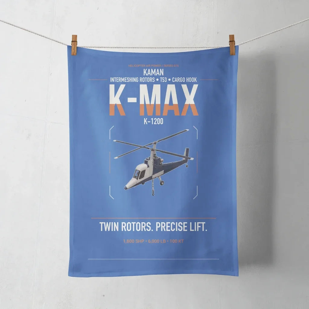 Kaman K-1200 K-MAX design on blue towel