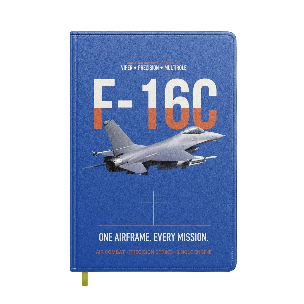 F-16C Fighting Falcon One Airframe Every Mission design on blue notebook
